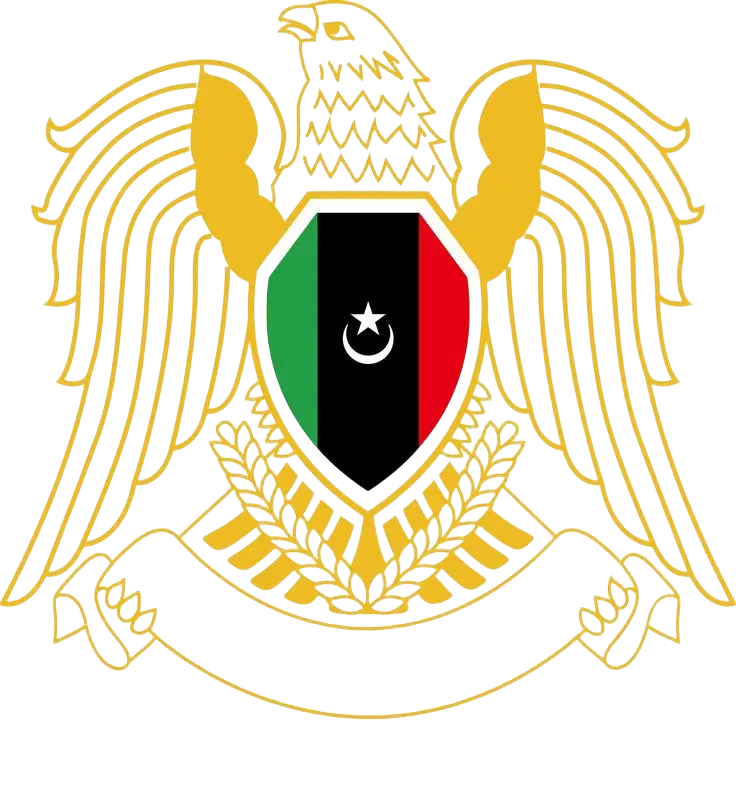 Official coat of arms of Libya representing national government engagement in employment policy, labour market systems, and institutional reform