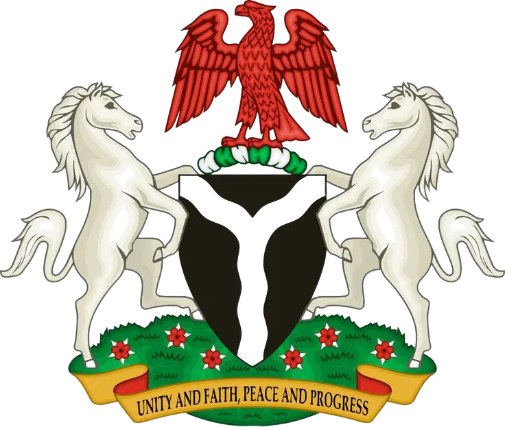 Official coat of arms of Nigeria representing national government engagement in employment policy, labour market systems, and institutional reform