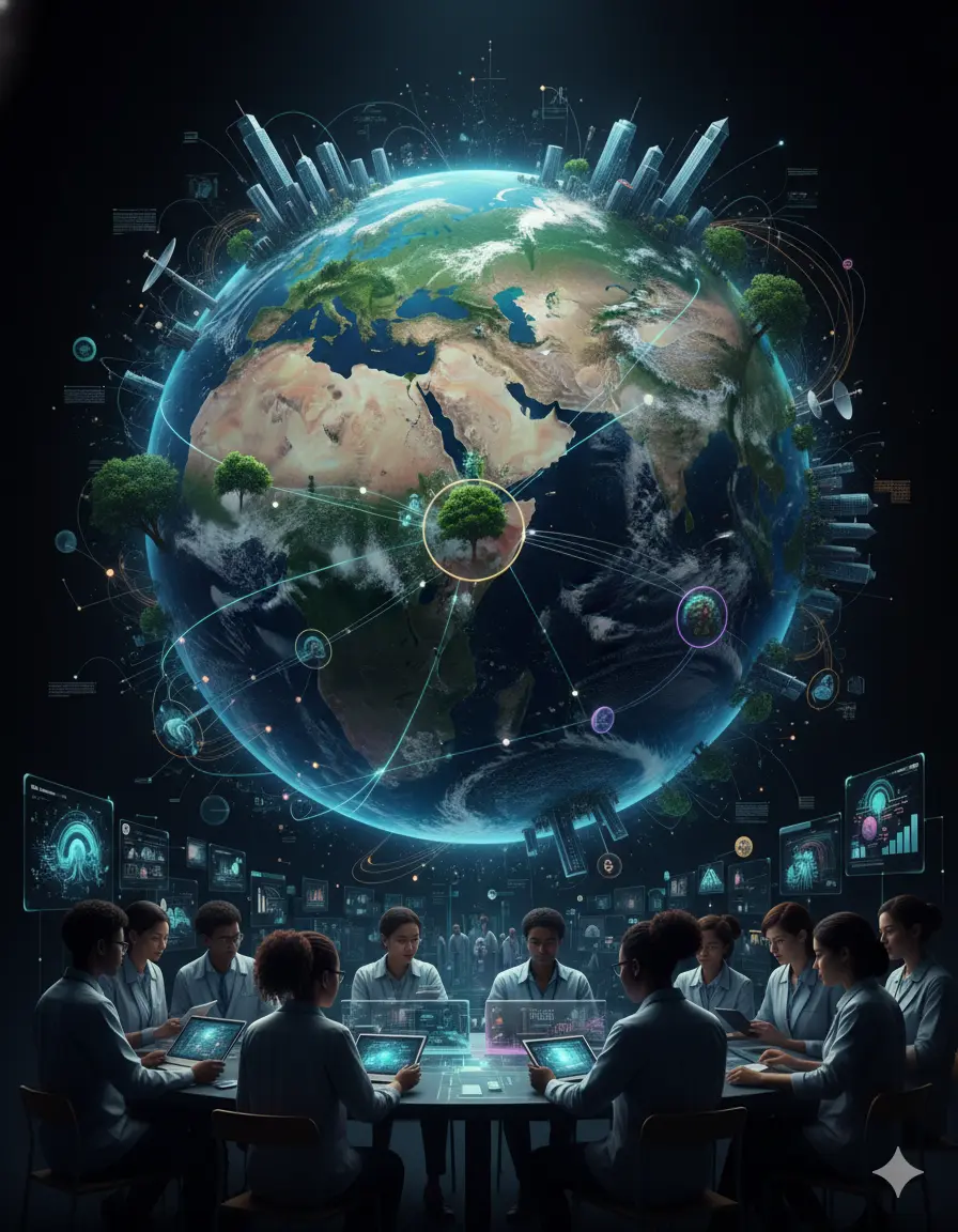 Research publication on transdisciplinary sustainability systems integrating urban development, agriculture, and technology in a future earth